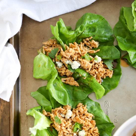Buffalo Chicken Lettuce Wraps - Recipe photo by FunnyLoveLindsay