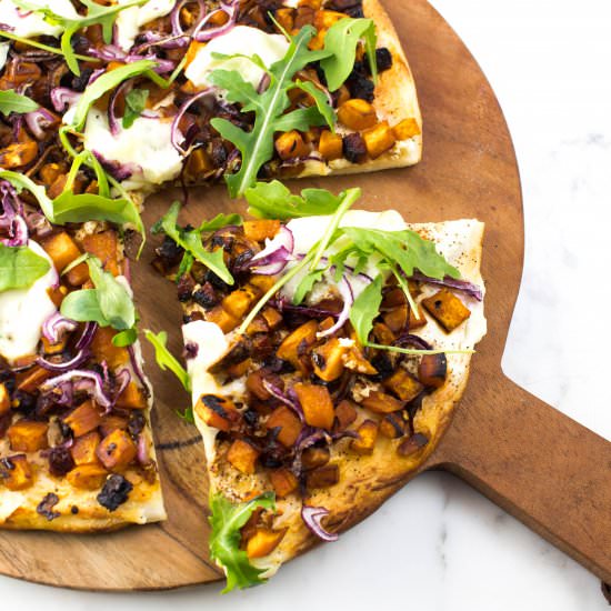 Vegetarian Sweet Potato Pizza - Recipe photo by ahedgehoginthekitchen