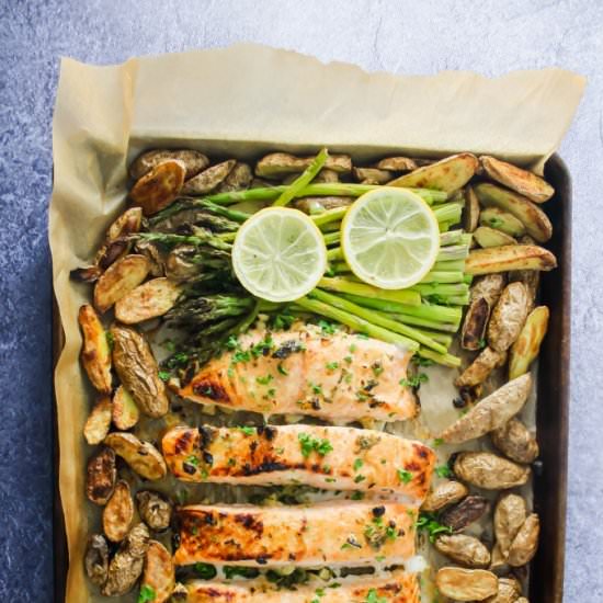 Sheet-Pan Lemon Honey Garlic Salmon - Recipe photo by TheSassyRD