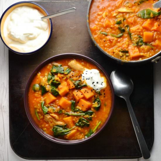 Sweet Potato Mulligatawny Soup - Recipe photo by everydayhealthyrecipes