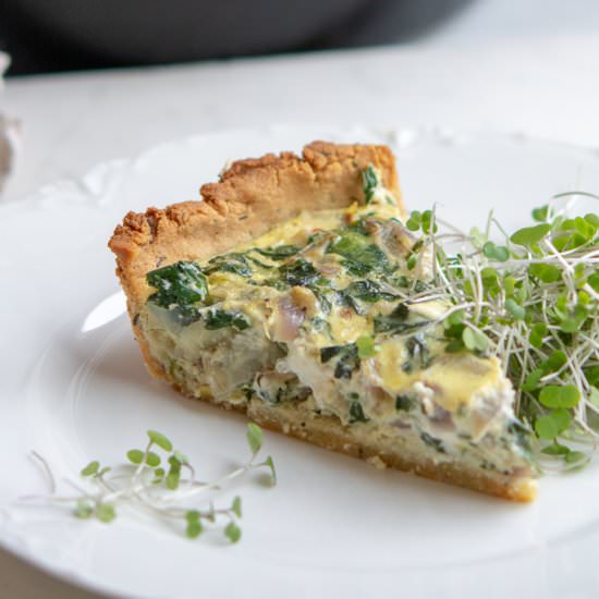 Spinach Artichoke Quiche - Recipe photo by shecooks.design