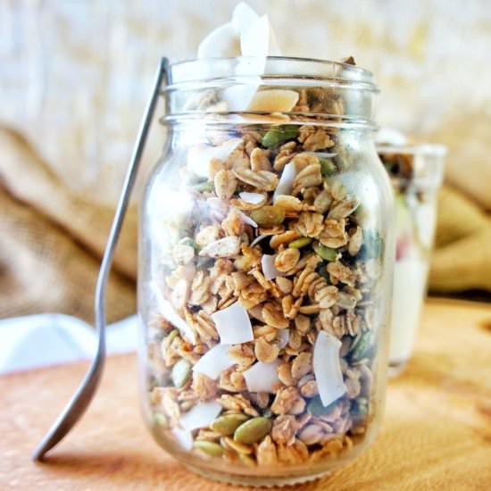 Homemade Coconut Granola - Recipe photo by SweetCaramelSunday