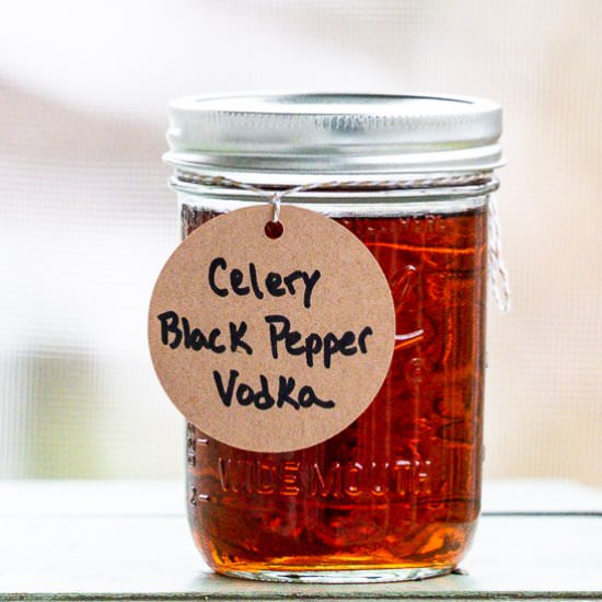 Celery Black Pepper Vodka - Recipe photo by sidewalkshoes