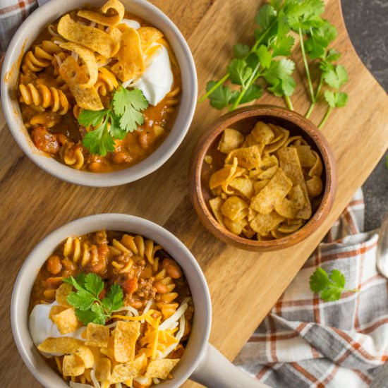 Beef Queso Chili - Recipe photo by lovelylittlekitchen