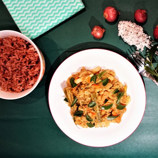Avial, vegetables in coconut gravy - Recipe photo by Sheeba@gohealthy