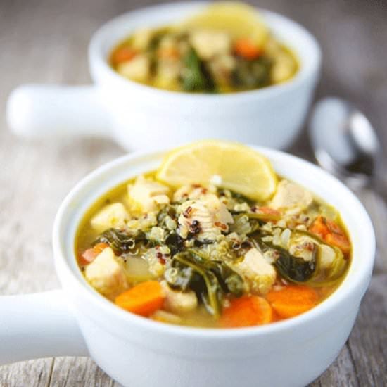 Lemon Chicken Quinoa Soup - Recipe photo by Tastefulventure