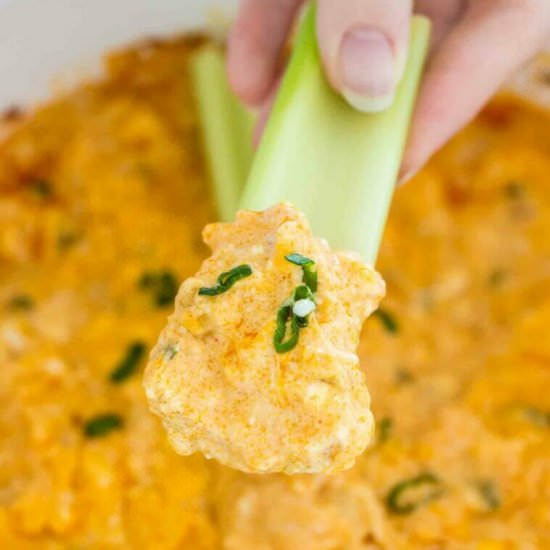 Buffalo Shrimp Dip - Recipe photo by peasandpeonies