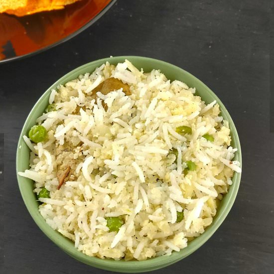 Cauliflower Ghee Rice - Recipe photo by Nitha Kitchen