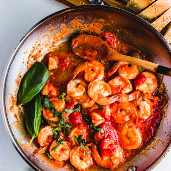 Shrimp Arrabbiata - Recipe photo by sipandfeast