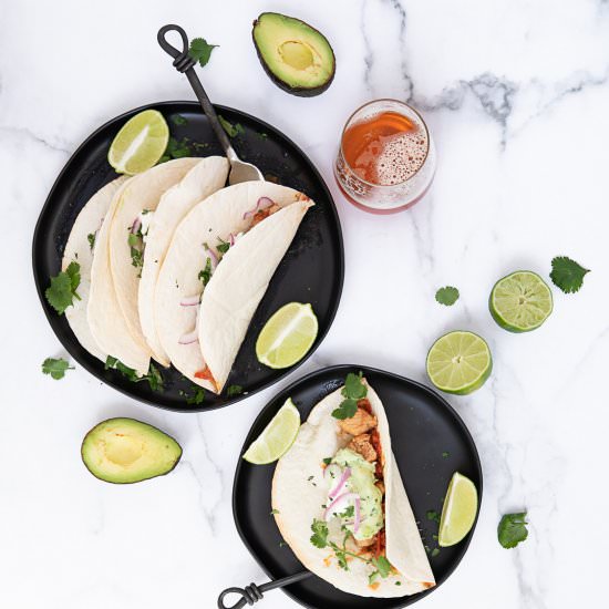 Green Chili Pork Tacos - Recipe photo by Metirementblog