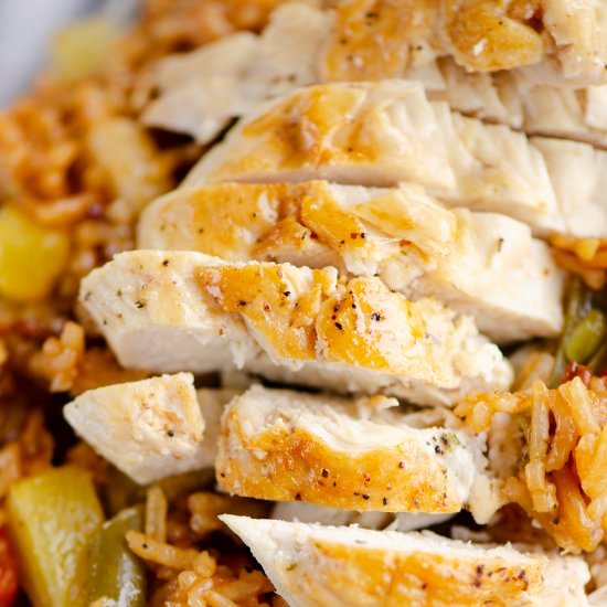 Pineapple BBQ Chicken & Rice - Recipe photo by The Creative Bite