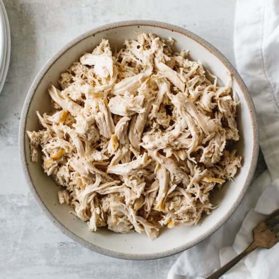 Shredded Chicken - Recipe photo by Downshiftology