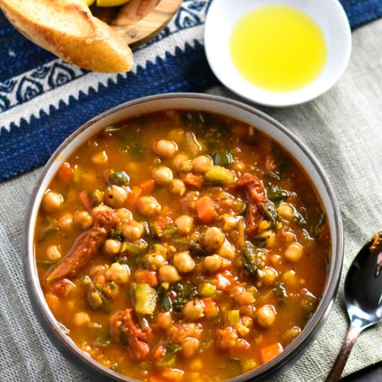 Moroccan Chickpea Soup - Recipe photo by Spice Cravings
