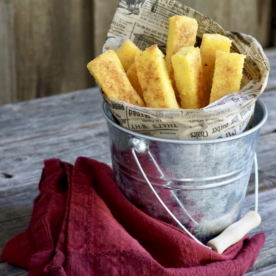 Baked Truffle Polenta Fries - Recipe photo by simmerandsauce