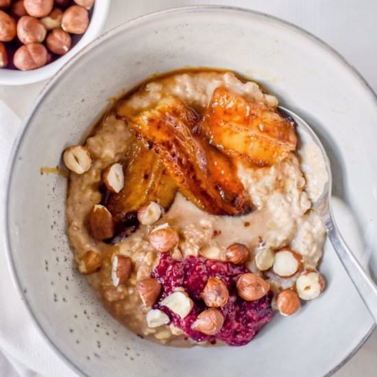 Caramelised Banana Oatmeal - Recipe photo by Shivani Loves Food