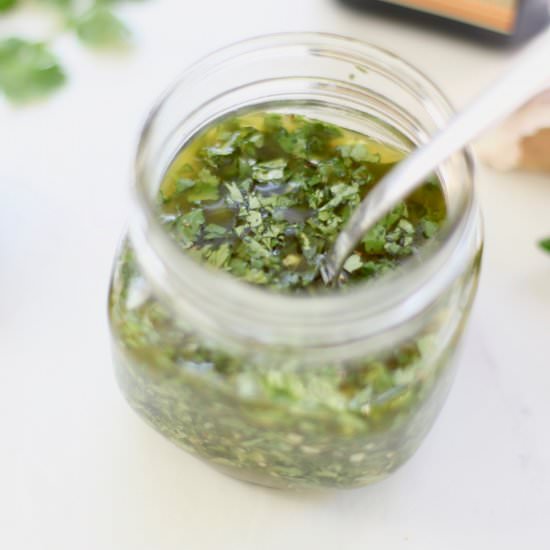 Cilantro Chimichurri Sauce - Recipe photo by MyTastyTrials