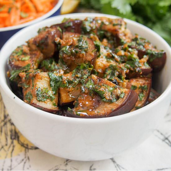 Moroccan eggplant with chermoula - Recipe photo by carolinescooking