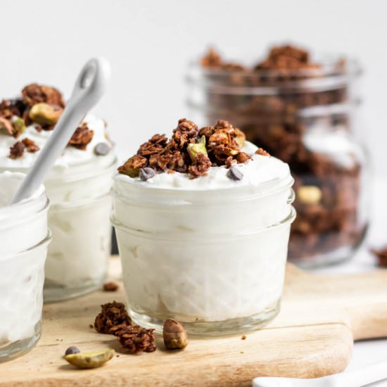 Chocolate Pistachio Granola - Recipe photo by lemons and zest