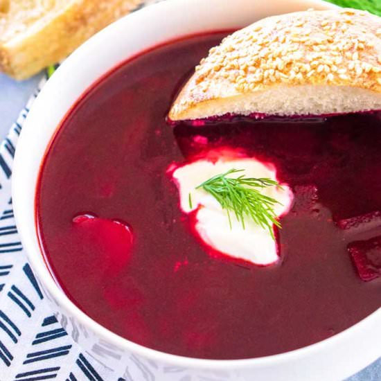 Polish Beet Soup – Borscht - Recipe photo by FoodFolksandFun