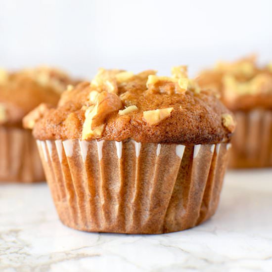 MOIST BANANA NUT MUFFINS - Recipe photo by The Taste of Kosher