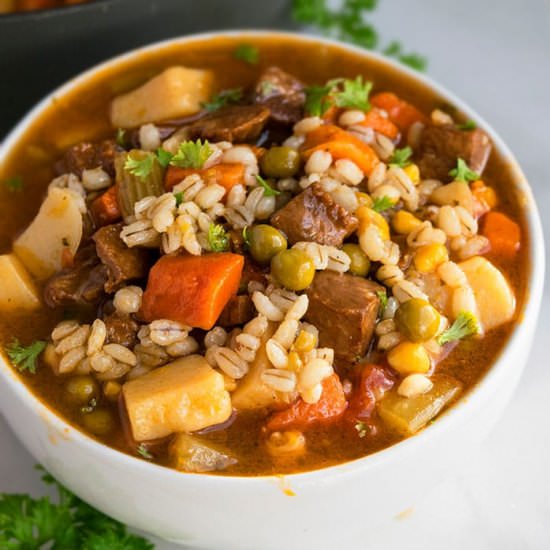 Beef Barley Soup - Recipe photo by 1PotRecipes