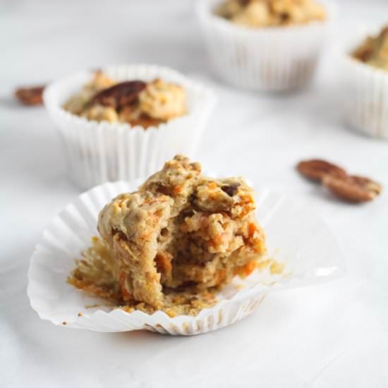 Low Sugar Carrot Apple Muffins - Recipe photo by addsomeveg
