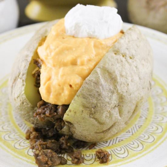 Vegan Taco Stuffed Baked Potato - Recipe photo by bakingyouhappier