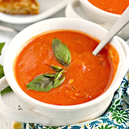 Copycat Panera Tomato Basil Soup - Recipe photo by amykatz