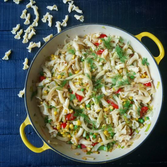 Pasta with fennel, tomatoes - Recipe photo by mangotomato