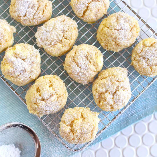 Easy Gooey Butter Cookies - Recipe photo by abeautifulmessblog