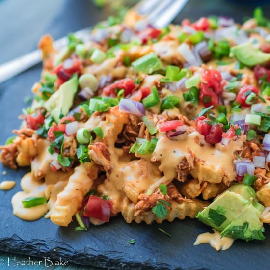 Tinga Chicken Cheese Fries - Recipe photo by Cookingintherockies