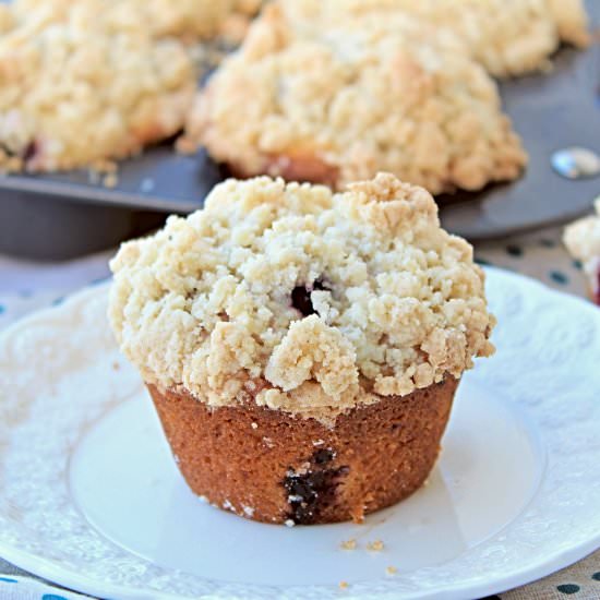 Blueberry Lemon Crumb Muffins - Recipe photo by The Gluten Free Gathering