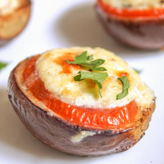 Eggplant Basil Ricotta Bites - Recipe photo by The Fit and Healthy Baker