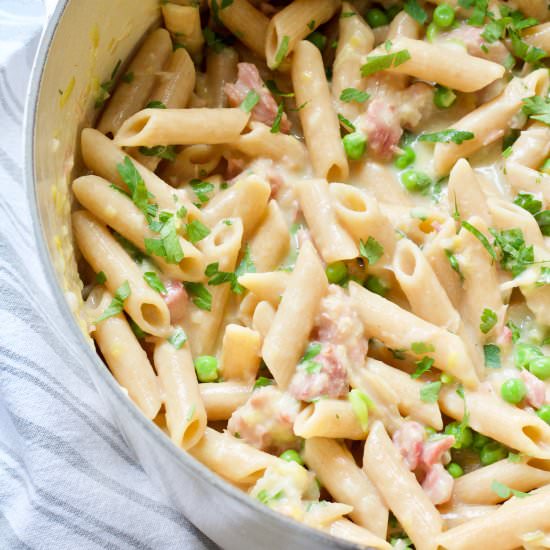 One Pot Leftover Ham & Pea Pasta - Recipe photo by joskitchenlarder