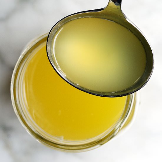 Homemade Chicken Broth - Recipe photo by PinchandSwirl