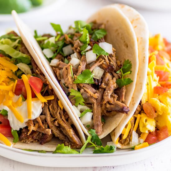 Carnitas Tacos (Pork Tacos) - Recipe photo by BakingMischief