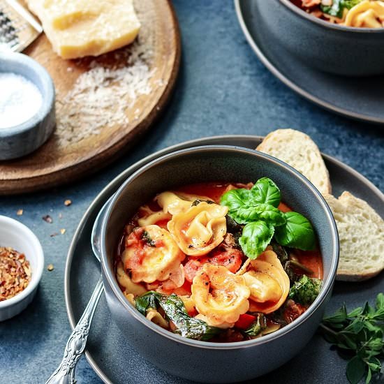 tuscan tortellini vegetable soup - Recipe photo by Give it Some Thyme