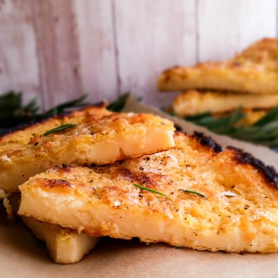 Farinata – Chickpea Flatbread - Recipe photo by The Cosmic Cookie Jar