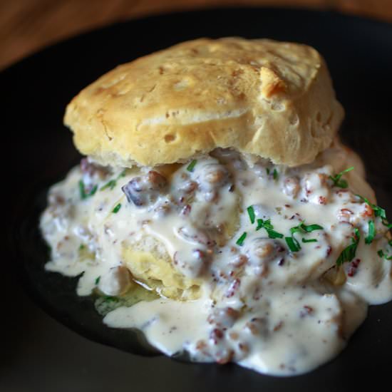 Sausage Gravy and Biscuits - Recipe photo by maryobrien