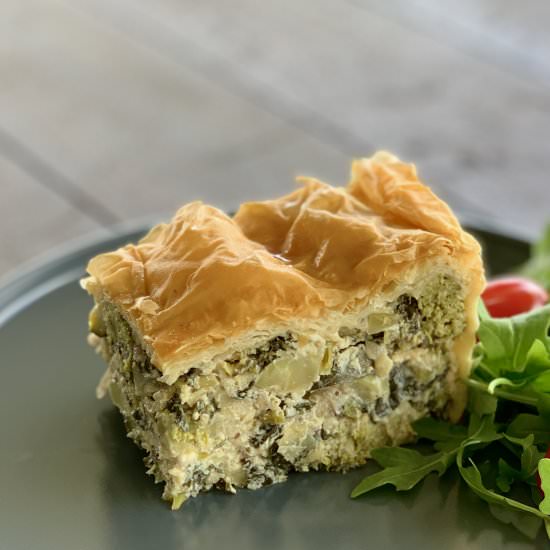 Green Veg & Ricotta Filo Pie - Recipe photo by annabels kitchen