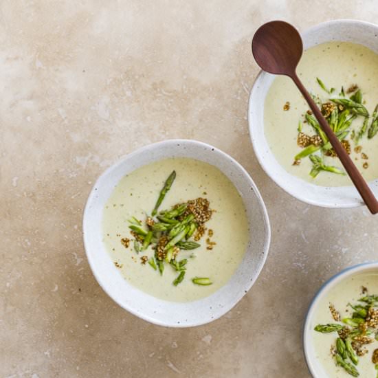 Asparagus and Tahini Veloute - Recipe photo by heinstirred