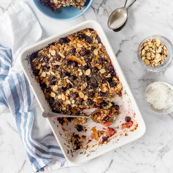 Blueberry Baked Oatmeal - Recipe photo by Lip-SmackingFood