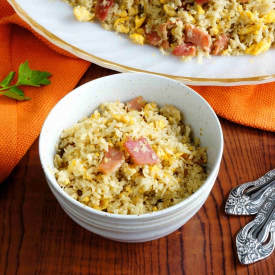 Garlic Cauliflower Fried Rice - Recipe photo by littlebitrecipes