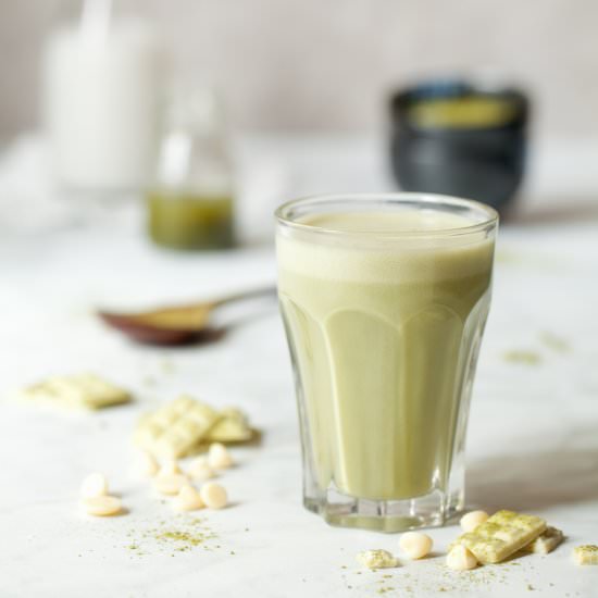 Coconut Matcha White Hot Chocolate - Recipe photo by littlesugarsnaps