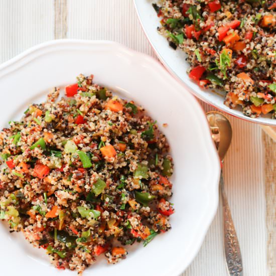 Vegetable stir fry with quinoa - Recipe photo by MyWeekendKitchen
