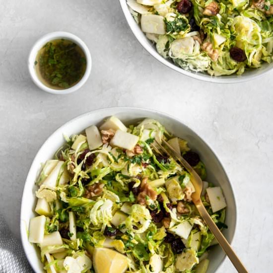 Shaved Brussels Sprouts Salad - Recipe photo by realandvibrant