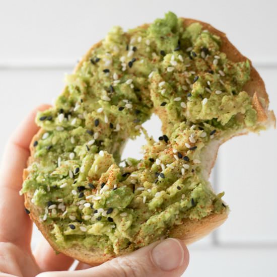 Avocado Bagel Toast - Recipe photo by LifesLittleSweets
