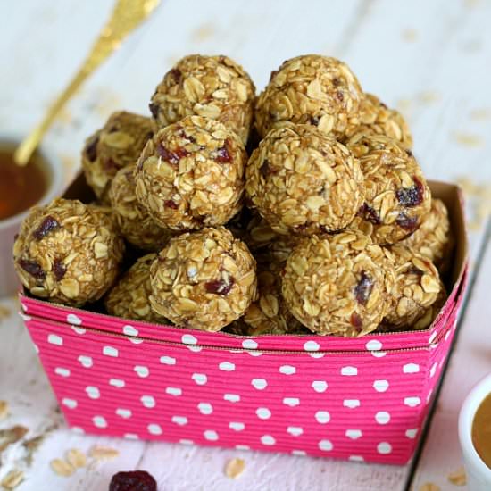 "PB&J" Energy Bites - Recipe photo by happihomemade