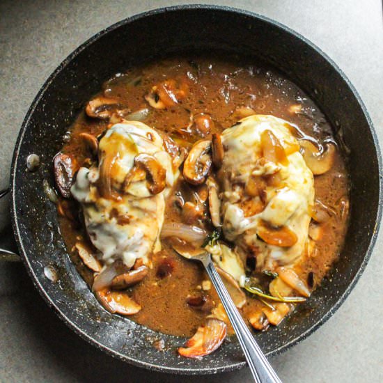 French Onion Smothered Chicken - Recipe photo by Lisa G Cooks