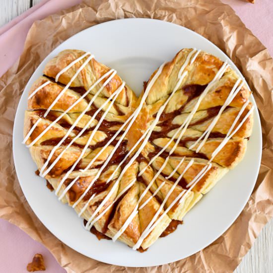 Easy Puff Pastry Heart - Recipe photo by casablancacooks